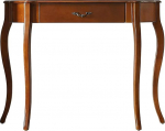 Konsolentisch Holz mit Schublade, Console Table mit Geschwungenen Beinen, Geeignet f&uuml;r Flur und Wohnzimmer(Khaki,104x37x80CM/41x15x31IN)