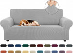KEKUOU Stretch Diivan Cover Slipcover Slipcover 2 padja diivanile (140-200cm) m&ouml;&ouml;bli kaitsja diivan elastse p&otilde;hjaga lastele koertele Jacquard v&auml;ike ruuduline (Medium, h&otilde;bedane)