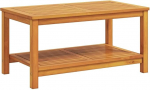 vidaXL k&uuml;ljelaud pruun 90 x 50 x 45 cm, soliidne akaatsiapuu, stiilne, rustikaalne hoiukoht aiapidude, laua ja aksessuaaride jaoks, sobib ideaalselt terrassile ja aeda.