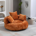 Laisk diivan Vastupidav mugavus Lounger High Back Bean Bag Chair Diivan kolme padjaga t&auml;iskasvanutele ja lastele, &uuml;he m&auml;ngimise diivan tool magamistoas (oranž)