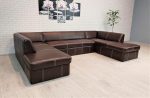 ANTU330 U-kujuline nurgadiivan 200 x 333 x 200 cm magamisfunktsiooniga ja 2 voodikastiga Ehtne nahk Antiikne nurgadiivan Suur v&auml;rvivalik ANTU330 200 x 330 x 200 cm
