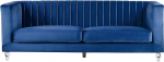 Beliani Classic Velvet diivan 3-kohaline tikitud kangas Modern Design Cobalt Blue Arvika