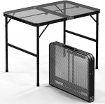 Kokkupandav telkimislaud, 90 x 60 cm, telkimisgrill-laud, kerge kokkupandav telkimislaud reguleeritava k&otilde;rgusega, laua jalad multifunktsionaalsele kokkupandavale lauale