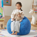 Hobestluk Bean Bag koos t&auml;itematerjaliga, pisarakujuline eemaldatav kate magamistuppa, elutuppa, 70 cm, v&auml;ike, sinine