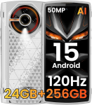 Panther 2 Pro v&auml;litingimustes kasutatav mobiiltelefon ilma lepinguta Android 15, 24GB RAM + 256GB ROM/1TB, 50MP + 8MP kaamera, 6,7-tolline HD + 120Hz vastupidav nutitelefon, 5150mAh/18W, Dual 4G SIM ehitusplatsil mobiiltelefon/NFC/GPS/OTG