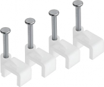 100+ pakk 6mm lamedate kaabliklambritega kaabliklambrid v&auml;lis- ja siseruumides kasutamiseks (valge, 6mm)