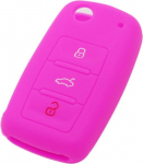 Silikoonist &uuml;mbris Cover Holder Skin Jacket &uuml;hildub Volkswagen Passat Seat Skoda 3 nupuga Flip Remote Control v&otilde;tmehoidja v&otilde;tmehoidja CV9800 Rose