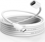 USB C pikenduskaabel Ringi p&auml;ikesepaneeliga kaamerale Valge veekindel USB C-t&uuml;&uuml;pi pistikupesa ja naissoost pikenduskaabel laadija 45W Ringi p&auml;ikesepaneeli turvakaamerale Mag-Safe laadija