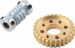 Worm Gear, 6mm v&otilde;lli, mehaaniline hammasratas, 28:1 suhe Worm Gear kruvi kombinatsioon 24 hambaga Worm Gear, 6mm auk hammasratta v&otilde;lli, Worm ja Worm Gear