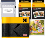 KODAK Mini 3 ERA 4PASS Mobile Photo Printer (7.6 x 7.6 cm) Photo Printer + 8 Sheets Included + 60-Sheet Cartridge, Yellow