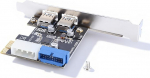 USB 3.0 Express Card, Richer-R PCI-E to USB 3.0 Expansion Card Adapter with 20 Pin Interface, High Speed 2 Ports USB 3.0 Card PCIe Express Interface Card with Windows XP 32/64 Windows 7 etc.