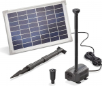 esotec 101912 Solar Pond Pump Set 12/650 Pro, Water Feature Complete Set, Sprinkler Pump, Solar Module 12 W, Solar Fountain for Outdoors, Fountain Pump, Direct Operation 1.4 m 650 l/h