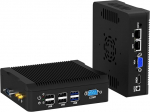 L&uuml;fterloser Industrie Mini PC mit Celeron N2940, 8GB DDR3 RAM, 128GB SSD, Dual LAN, 6 USB, HDMI, VGA, 2 COM, f&uuml;r Kiosk, Digital Signage und Industrieanwendungen