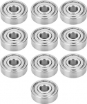 BORDSTRACT 10tk miniatuursed roostevabast terasest kuullaagrid kiirseadmetele S6301ZZ 37x12x12mm laager koos tihendiga
