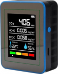 Wakects Luftqualit&auml;tsmonitor, Tragbarer ABS-CO2- und HCHO-Detektor mit Temperatur- und Luftfeuchtigkeitsmessung f&uuml;r den Innenbereich (#1)