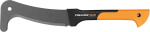 Fiskars Machete, Length: 50.5 cm, Non-Stick Coating, Hardened Steel Blade/Fibreglass-Reinforced Plastic Handle, Includes Protective Cover, Black/Orange, WoodXpert, XA3, 1003609
