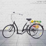 Chynalys 26-tolline klassikaline autostiilne jalgratas t&auml;iskasvanutele koos korviga, k&otilde;rge s&uuml;sinikusisaldusega terasest 6-kiiruseline jalgratas, reguleeritav jalgratas, jalgrattas naiste ja meeste jaoks, reguleeritav k&otilde;rgus ja iste