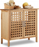 Relaxdays Vanity Unit, Walnut, 61 x 66 x 29 cm (H x W x D), Solid and Durable Bathroom Cabinet for Wash Basin or Vanity Unit, Light Wood, Natural
