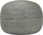 vidaXL Pouf Seat Pouf Seat Stool Footstool Ottoman Footstool Handmade Olive Green 45 x 30 cm Jute