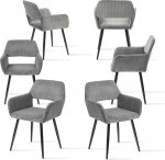 MEUBLE COSY s&ouml;&ouml;gitoa toolid, 6 tooli, k&ouml;&ouml;gitoolid, polsterdatud toolid, k&auml;etoega elutoa toolid, koordi iste, metallist