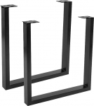 SAM U-kujuline lauaraam, 2 tk, mustaks lakitud raud, tera raam s&ouml;&ouml;gilaudadele, laudadele ja t&ouml;&ouml;laudadele, lauajooksikud DIY projektidele, t&ouml;&ouml;stuslik disain, reguleeritav p&otilde;randakaitse.