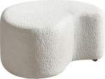 MIUFORM Pouf Stool MIUF Seat Pouf Stool Footstock Upholstered Stool Elutuba Magamistuba Esikond Riietusruum 68 x 64 x 36 cm Boucl&eacute; kangas (beež)
