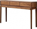 RYUQW3RE Eingangstisch, Moderner Konsolentisch in Walnussbraun mit 3 Schubladen, Eingangsbereich, Flur Konsolentisch(L)