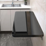 Platzsparender, an der Wand montierter Klapptisch - schwebender Schreibtisch mit Klappblatt f&uuml;r kleine R&auml;ume, ideal f&uuml;r W&auml;scherei und Esszimmer, kompaktes und stilvolles Design f&uuml;r maximale