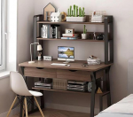 T&ouml;&ouml;stuslik arvutilaua 2 sahtli ja hoiukambriga, kaasaegne kodukontori t&ouml;&ouml;laud arvutile ja s&uuml;learvutile, kompaktne t&ouml;&ouml;laud v&auml;ikestesse ruumidesse