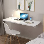 Klappbarer Wand-Klapptisch, Wand-Computertisch, platzsparender H&auml;ngetisch f&uuml;r Arbeitszimmer, Schlafzimmer, Badezimmer oder Balkon - Tragkraft 60 kg