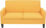 244710 2-kohaline diivan 135 x 65 x 76 cm Kollane