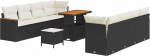Gartensofa-komplekt 11 tk Schwarz Poly-Rattan Gartenm&ouml;bel Model3363020
