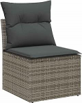 Gartensofa-Set mit Kissen 8 tk Grau Poly-Rattan Gartenm&ouml;bel Model3347608