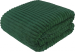 Puuvillased turvatekid 220 x 240 cm - kahepoolne voodipesu - pehmed ja kohevad tekid konservatooriumi ja r&otilde;dule - Tekk terrassile - aiam&ouml;&ouml;bli viskevaip - karusnahkne tekk - Butal Green