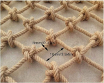Climbing Netting Mesh Braided Rope Net, Hemp Rope Climbing Net, Children's Stairs Anti-Fall Balcony Safety Net, Photo Wall Decoration Partition Ceiling Net, Obstacle Protection Garden Fence Net, 2 x 2