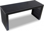 Yikaroeli Bamboo Dining Bench 35 Inch Entrance Bench for Dining Room Living Room Bedroom Bed End Black
