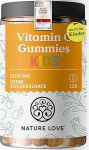 NATURE LOVE&reg; C-vitamiini kummikud - pakend 120-st - 120 mg p&auml;evas t&auml;iskasvanutele, 40 mg lastele - ilma lisatud suhkru v&otilde;i magusaineta - 91% puuviljasisaldusega kummikud - vegan ja laboratoorselt testitud.