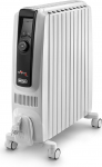 De'Longhi Dragon 4 Pro TRDX41025E radiaator, klassikaline &otilde;liradiaator 3 v&otilde;imsusastmega, 24-tunnine taimeri, k&uuml;lmumiskaitse ja &ouml;kofunktsioon, ohutustermostaat, 2500 vatti, valge