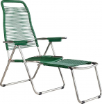 Fiam Spaghetti - Outdoor Recliner Chair - Aluminium / PVC Frame, Dark Green