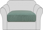 H.VERSAILTEX Super Stretchy Single Seat Cushion Cover, Sofa Covers, Couch Cushion Cover, Slipcovers with Thick Jacquard Structure Twill Fabric (1 Piece Chair Cushion Cover, Sage Green)
