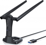 BrosTrend 1200 Mbps USB WLAN Stick Linux for Kali, Ubuntu, Mint, Debian, Lubuntu, Xubuntu, Mate, LMDE, Zorin, PureOS, Raspberry Pi 2+, Windows 11, 5GHz+ 2.4GHz, 2 x 5dBi Wi-Fi Antennas, USB3.0