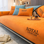 LZTENRETO kaasaegsed diivanikatted, diivanikate inglise t&auml;htedega diivanikatted L-kujuline, libisemisvastane &scaron;enill tahke v&auml;rvi diivanikaitsja sektsioonilise diivani katted (oranž, 70 x 180 cm)