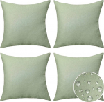 Home Brilliant Sage Green padjakate 45 x 45 cm aiam&ouml;&ouml;blile, dekoratiivsed &otilde;uepadjad, veekindel 18 x 18 tolli, salveiroheline