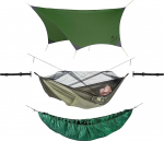 AMAZONAS Ultralight Outdoor Hammock Set | Hammock Set koosneb: Mosquito Traveller Thermo, Traveller Tarp, T-Strap & Underquilt | Kuni 200 kg | Ideaalne Trekker Bushcrafter Seiklejad Wilderness Camping