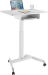 Maclean MC-903 reguleeritava k&otilde;rgusega s&uuml;learvutilaud ratastega ja &uuml;he sahtliga istumis- ja t&ouml;&ouml;laud, mille k&otilde;rgus on reguleeritav kuni max. 113 cm Max. 8 kg (valge)
