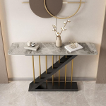 Konsoolne sissep&auml;&auml;sulaua laud - metallist alusega diivanilaud esikusse, elutuppa v&otilde;i magamistuppa, luksuslik disain, 100 x 30 x 80 cm