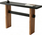 Langer Flurtisch, Schmaler Konsolentisch mit Holzbeinen, F&uuml;r Diele, Wohnzimmer oder Als Hinter-Sofa-Tisch mit Stauraum(100x30x80cm)