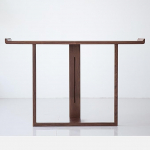 Kitsas konsoollaud, t&auml;ispuidust, k&uuml;ljelaud, kitsas uushiina stiilis, 80 x 30 x 80 cm, pingi&uuml;hendus, koridorilaud, ideaalne diivani taha v&otilde;i koridori (pruun).