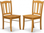East West Furniture DLC-OAK-W Dublini s&ouml;&ouml;gitoolide komplekt, lamellitatud seljatugi, puit, 2 tamme, tamme