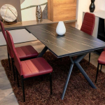 San Marco Eleonora k&ouml;&ouml;gi- ja elutoa toolid Bordeaux kunstnahast (6)